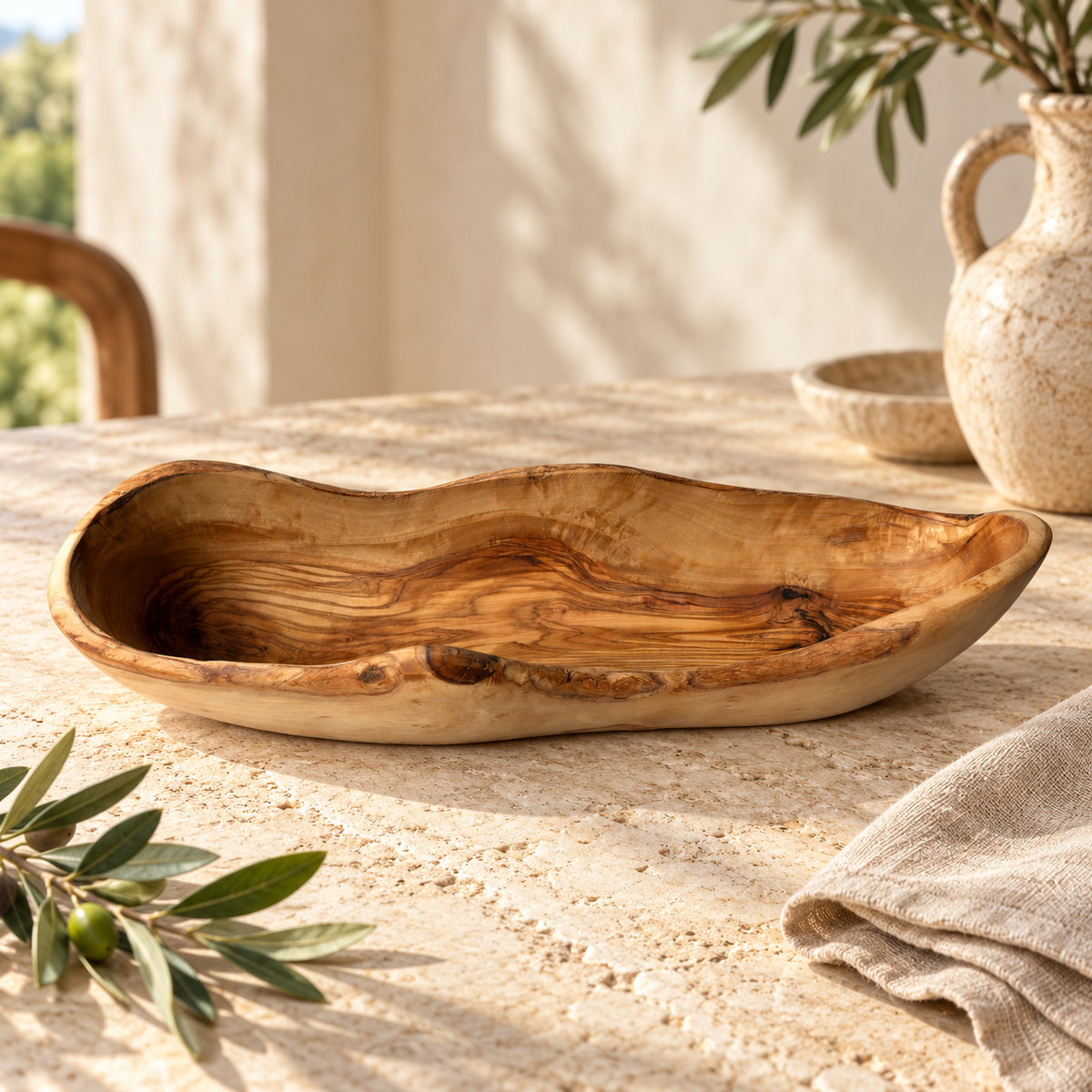 Brindle Olivewood Decorative Bowl Collection