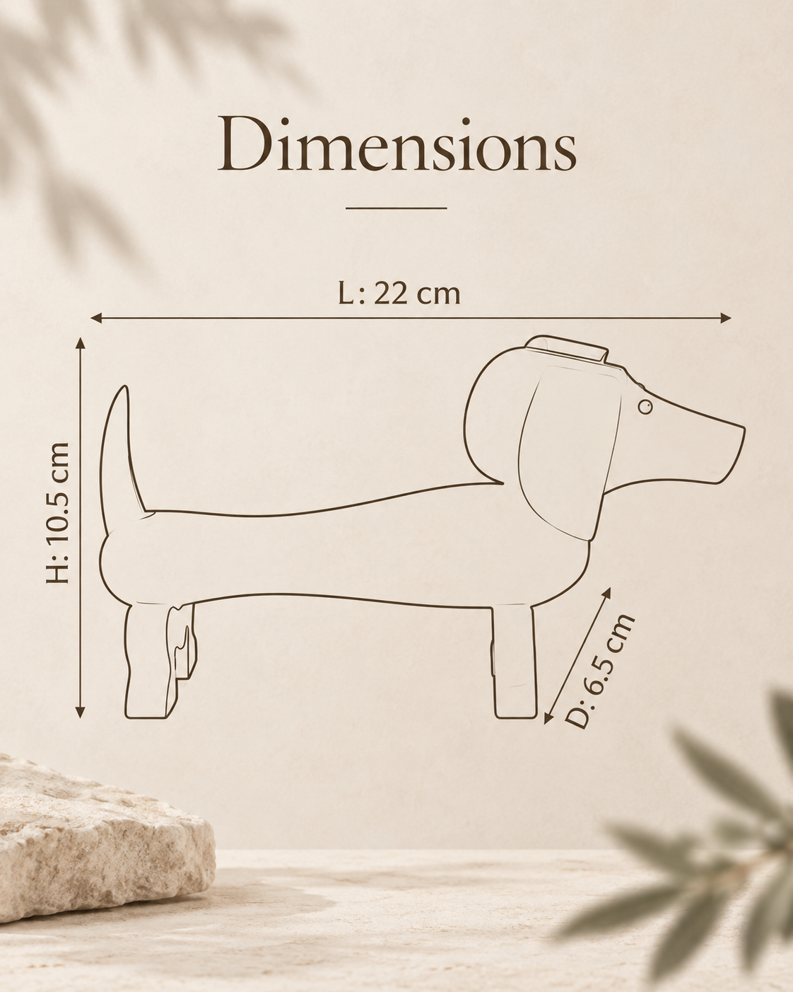 Brindle Long Dog Sculpture