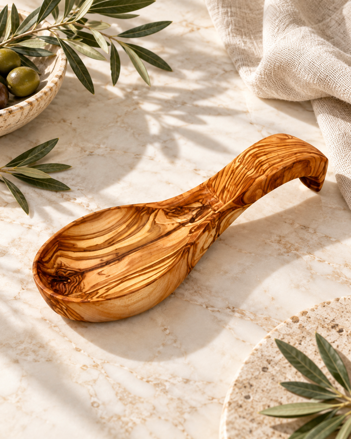 Olive Wood Spoon Rest