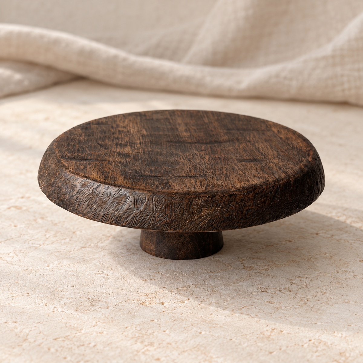 Alto Textured Wood Pedestal