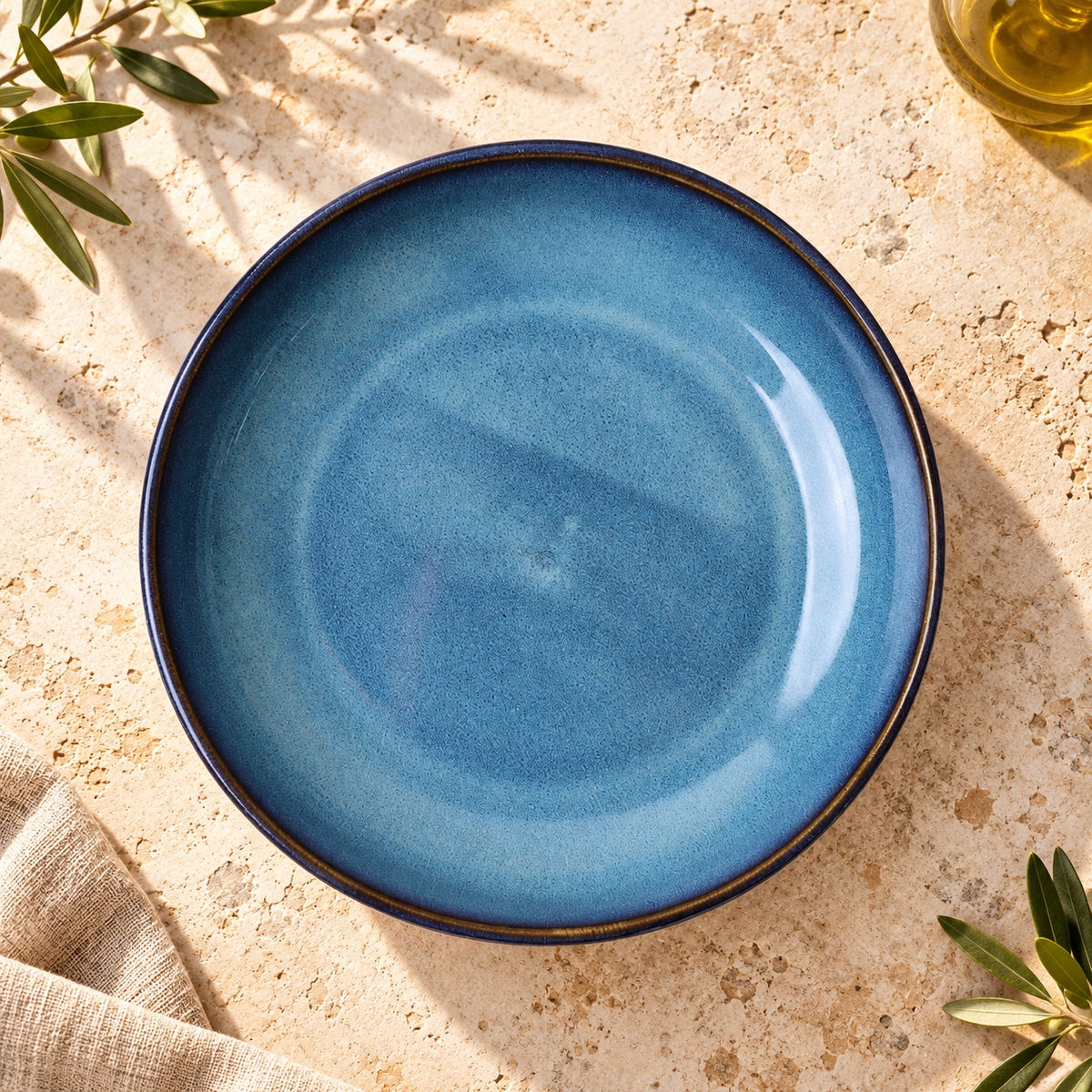 Porto Ceramic Shallow Bowl