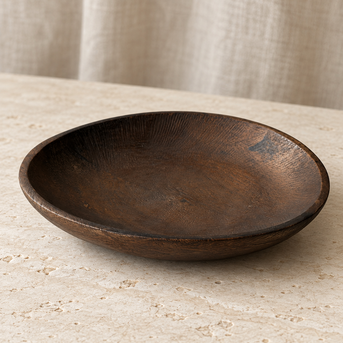 Ombra Sculptural Wood Bowl