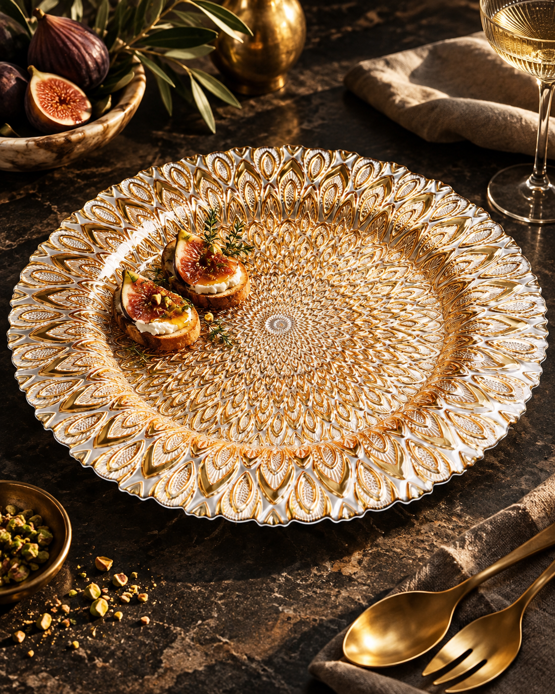 Aurelia Glass Serving Platter