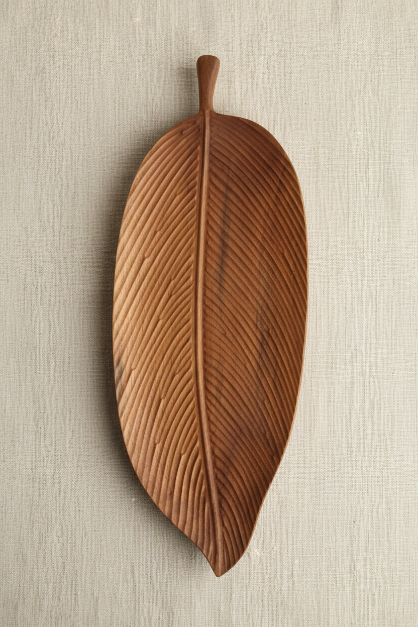 Lauro Walnut Leaf Tray