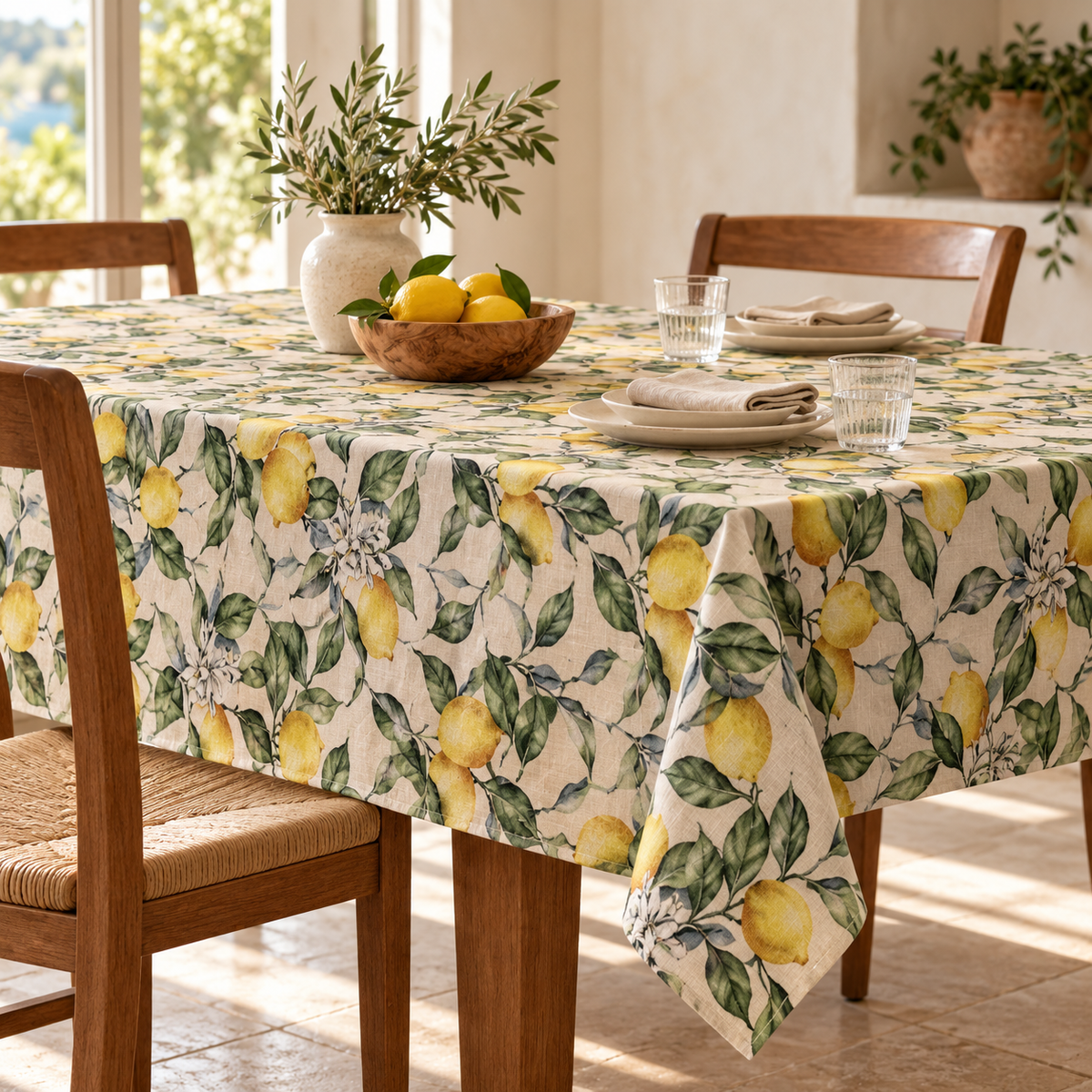 Praiano Lemon Tablecloth