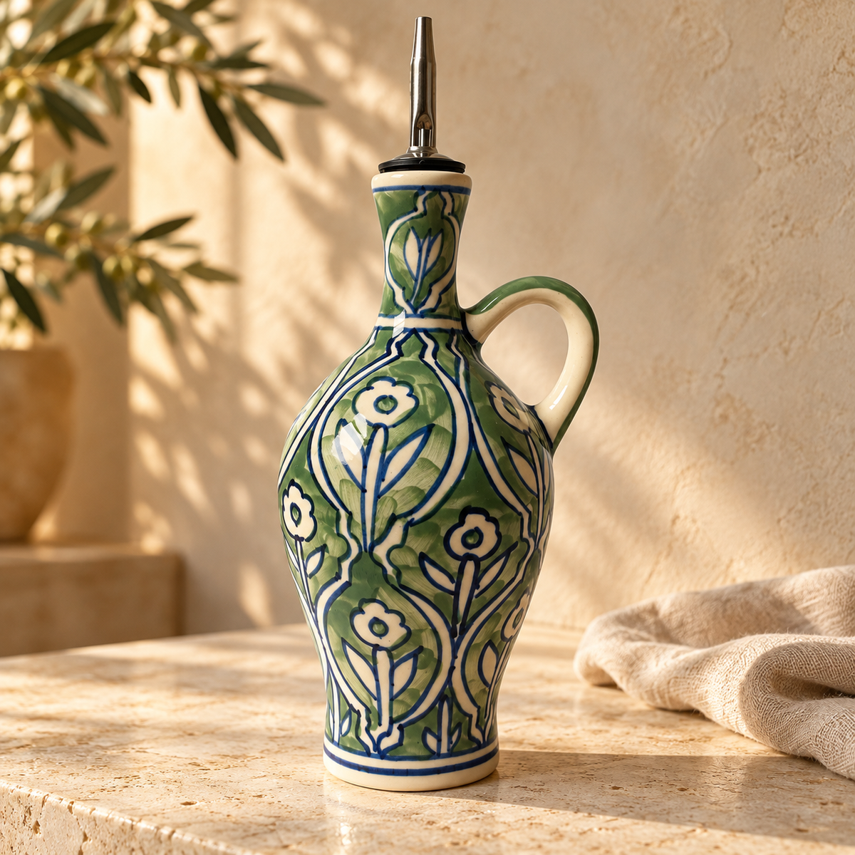 Giardino Hand-Painted Ceramic Cruet