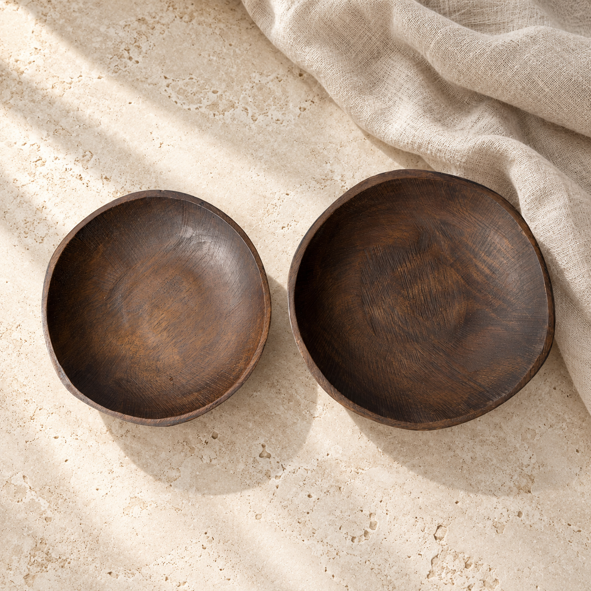Ombra Sculptural Wood Bowl