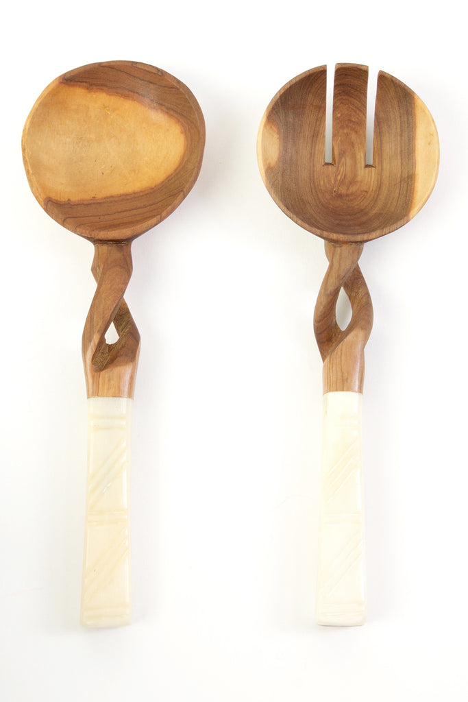 Marlowe Olivewood Serving Set