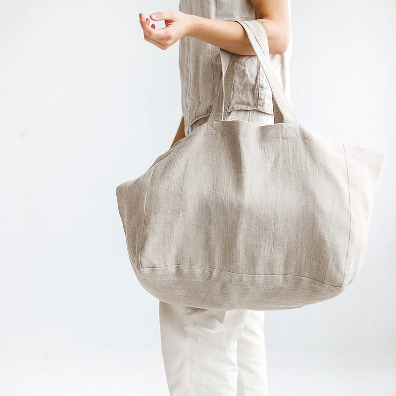 Oversized Linen Carryall