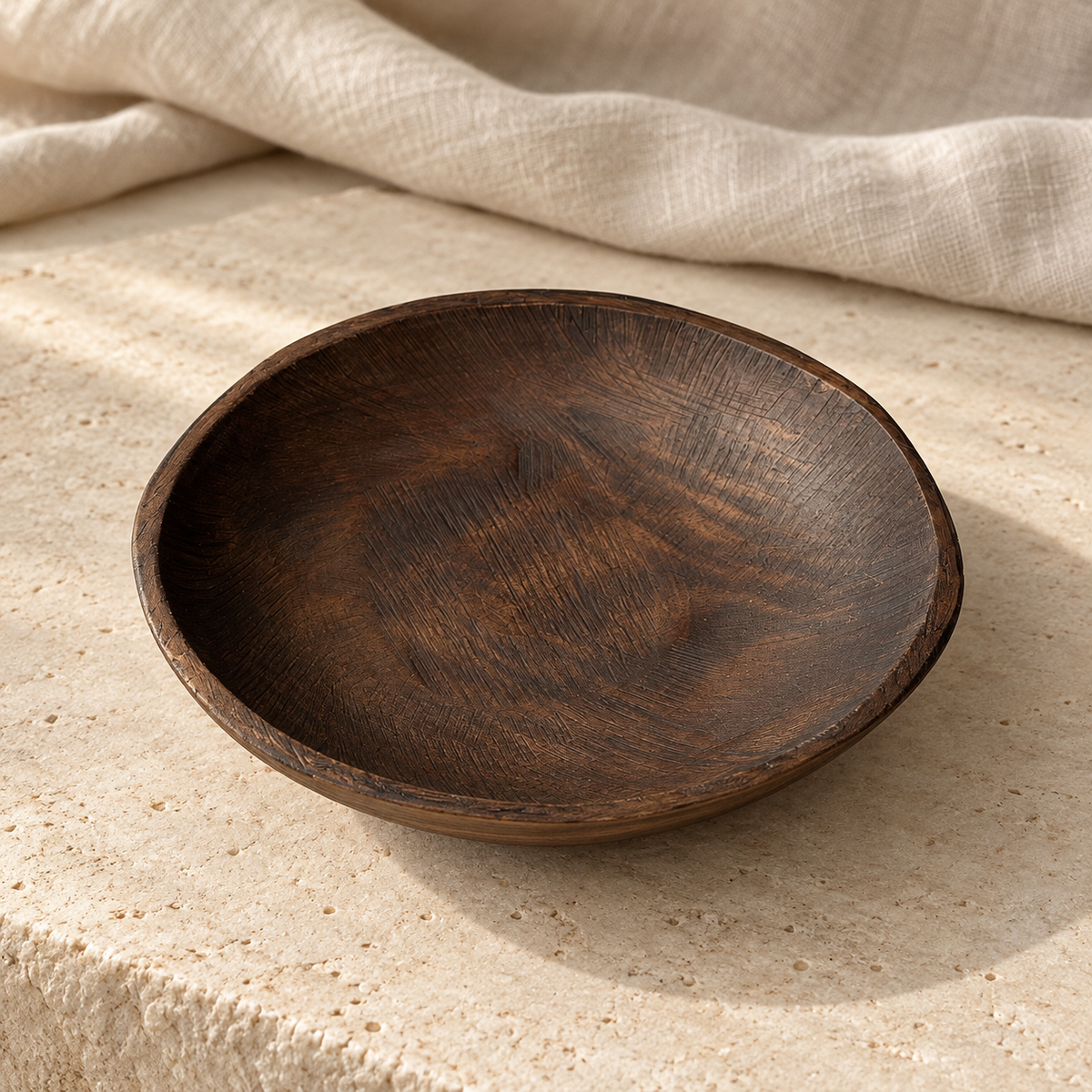 Ombra Sculptural Wood Bowl