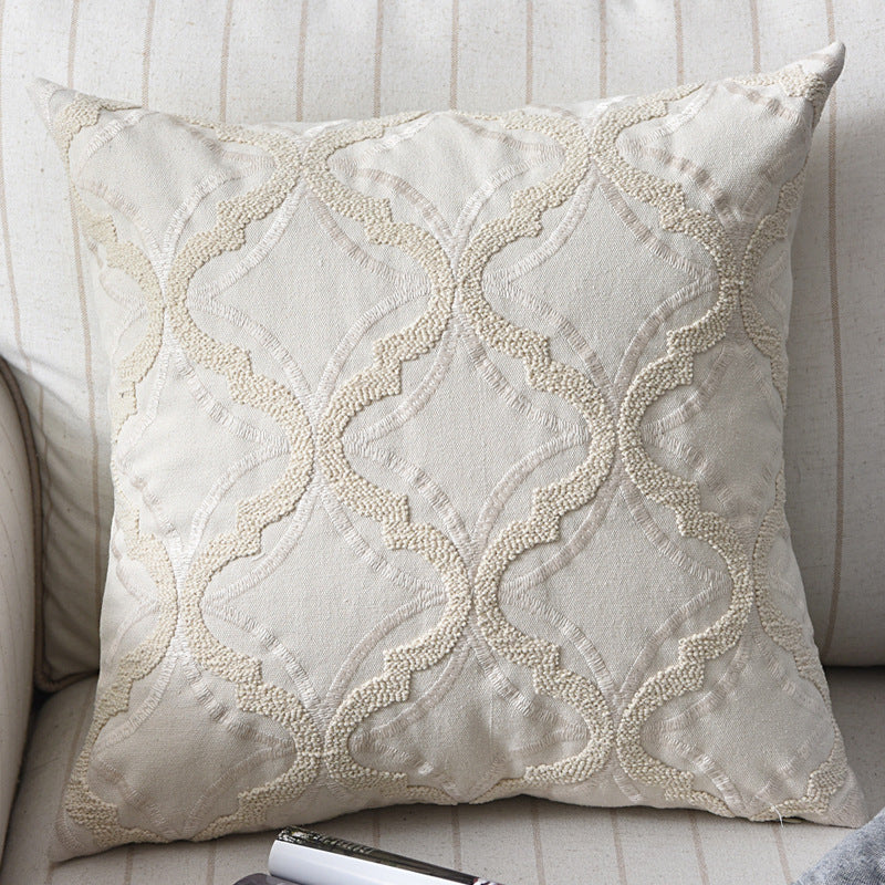 Contessa Embroidered Linen Pillow Cover