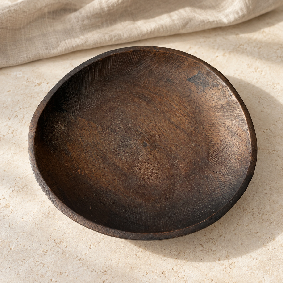 Ombra Sculptural Wood Bowl