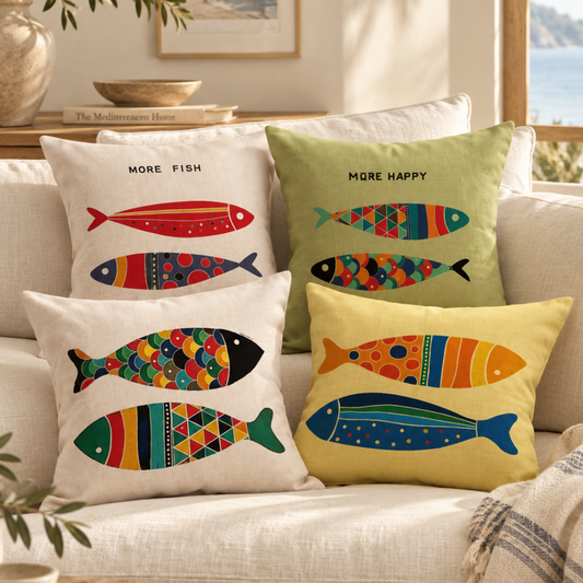 Mare Fish Pillow Cover