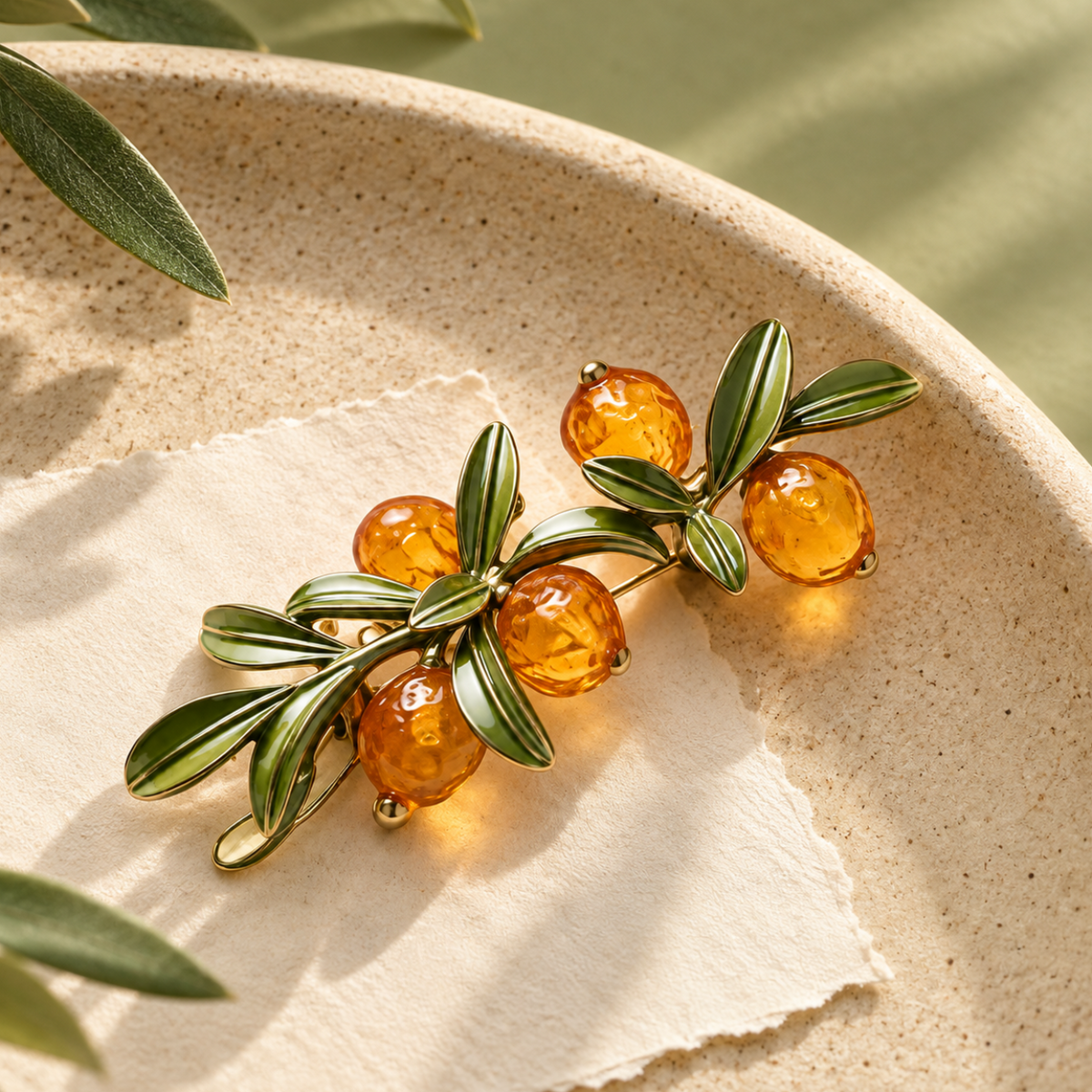 Amalfi Citrus Brooch