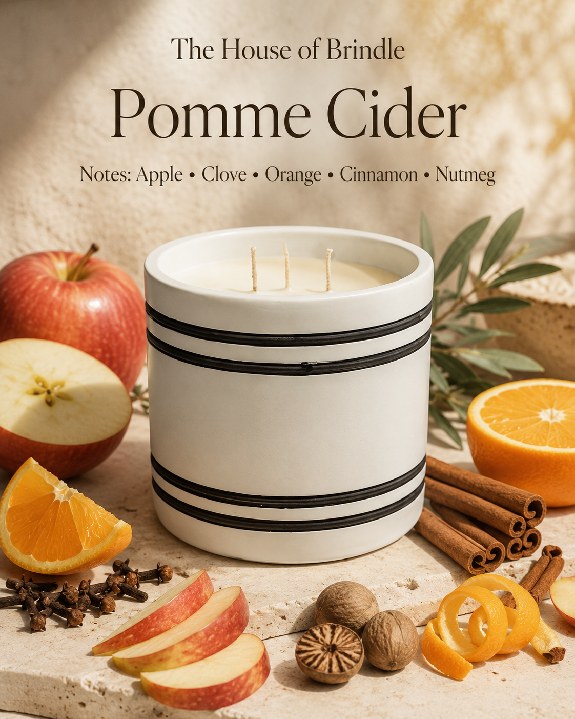 Pomme Cider Three-Wick Candle