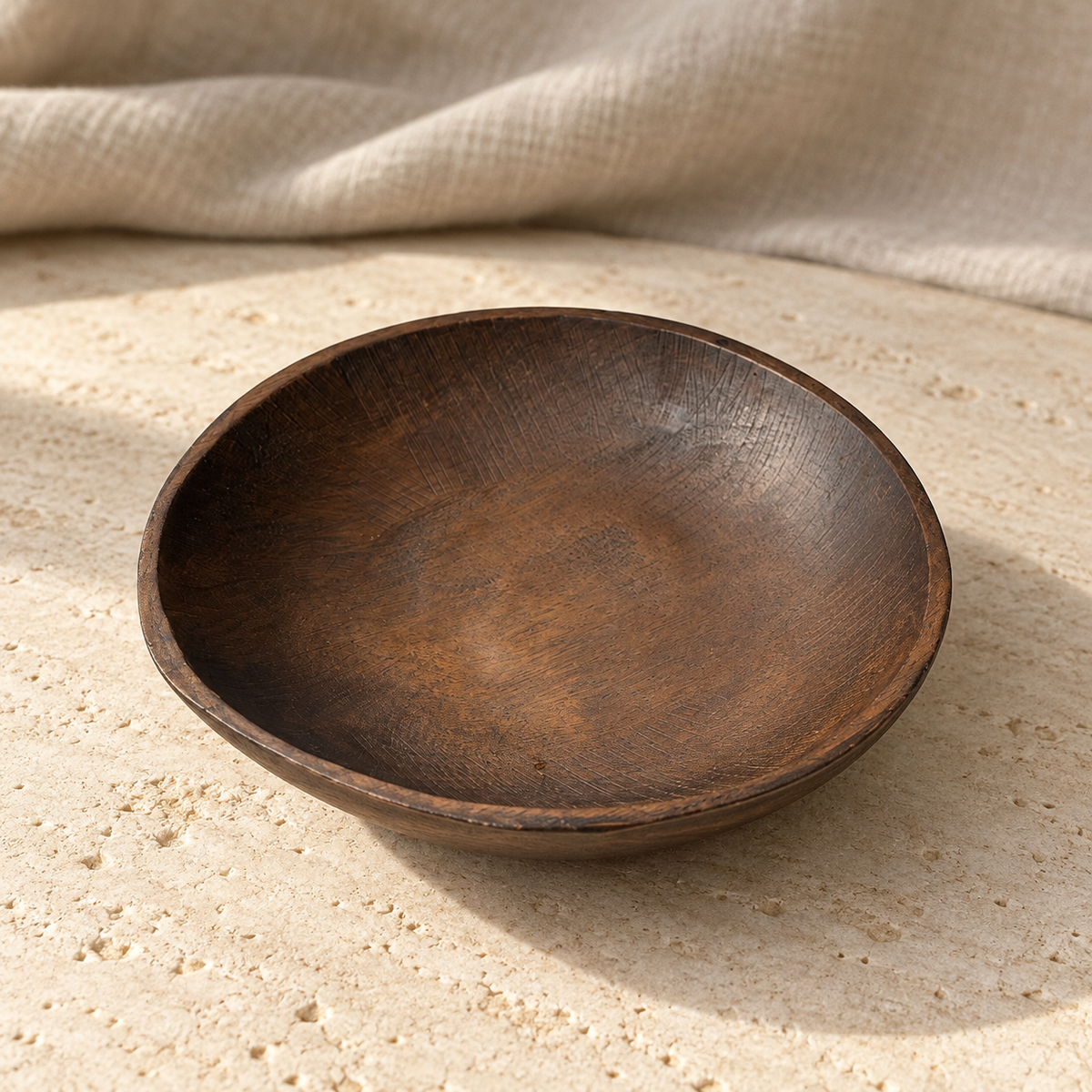 Ombra Sculptural Wood Bowl