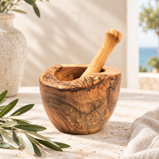 Olive Wood Mortar & Pestle