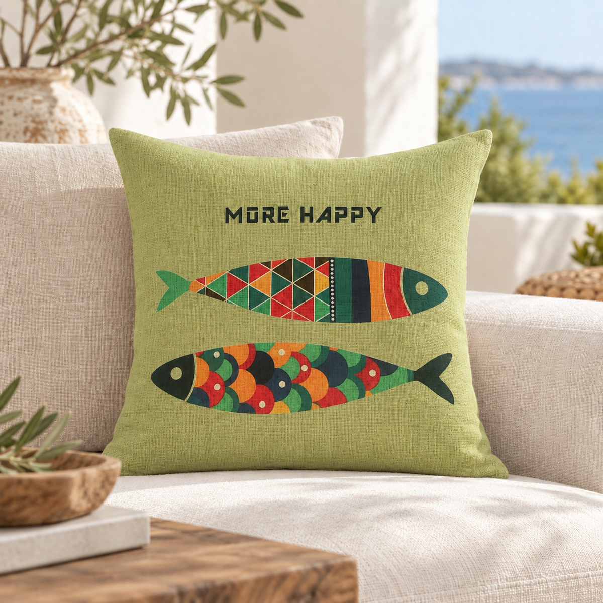 Mare Fish Pillow Cover