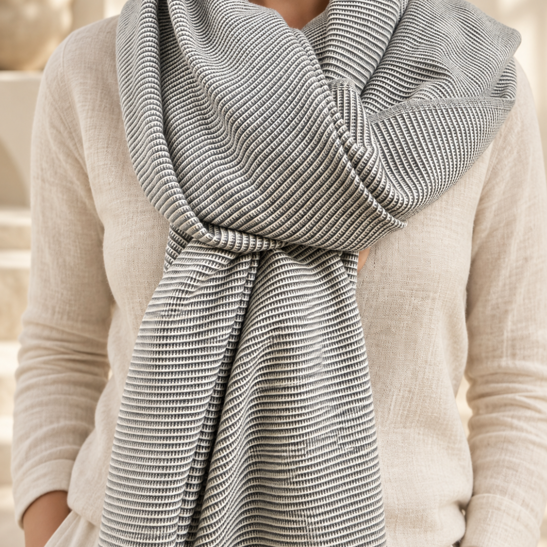Cambodia Chevron Tapestry Scarf