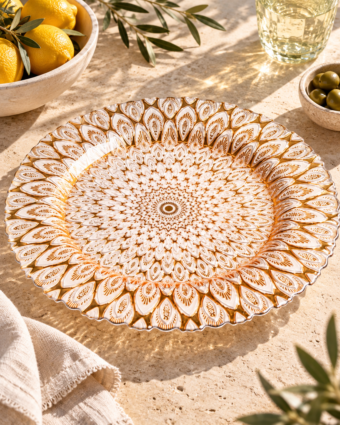 Aurelia Glass Serving Platter