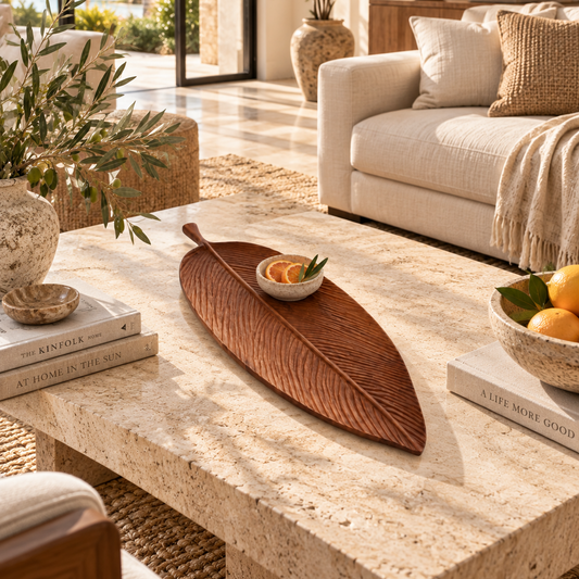 Lauro Walnut Leaf Tray