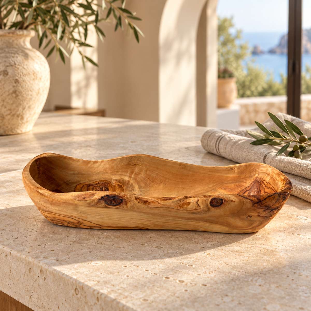 Brindle Olivewood Decorative Bowl Collection