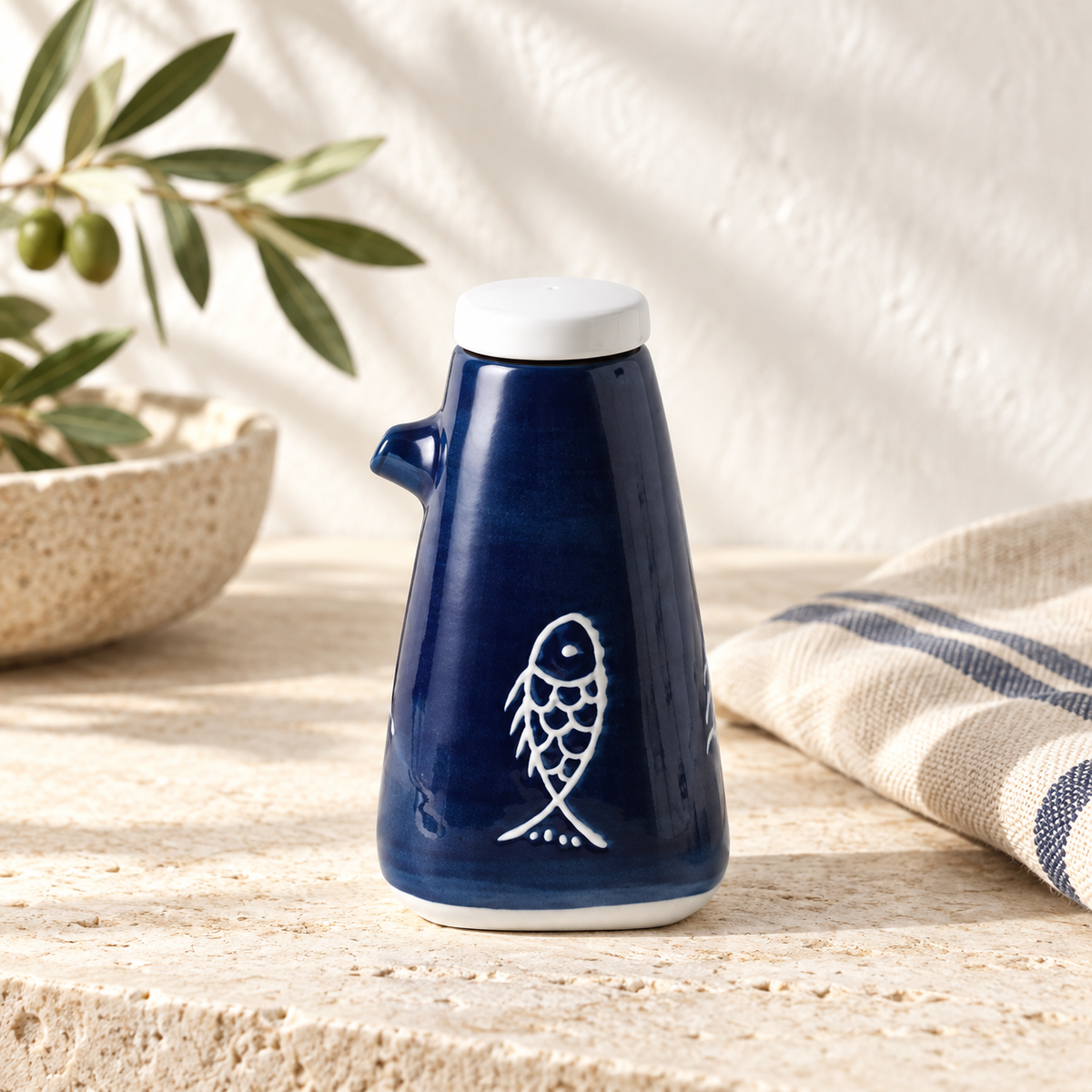 Hand-Painted Ceramic Seasoning Bottle