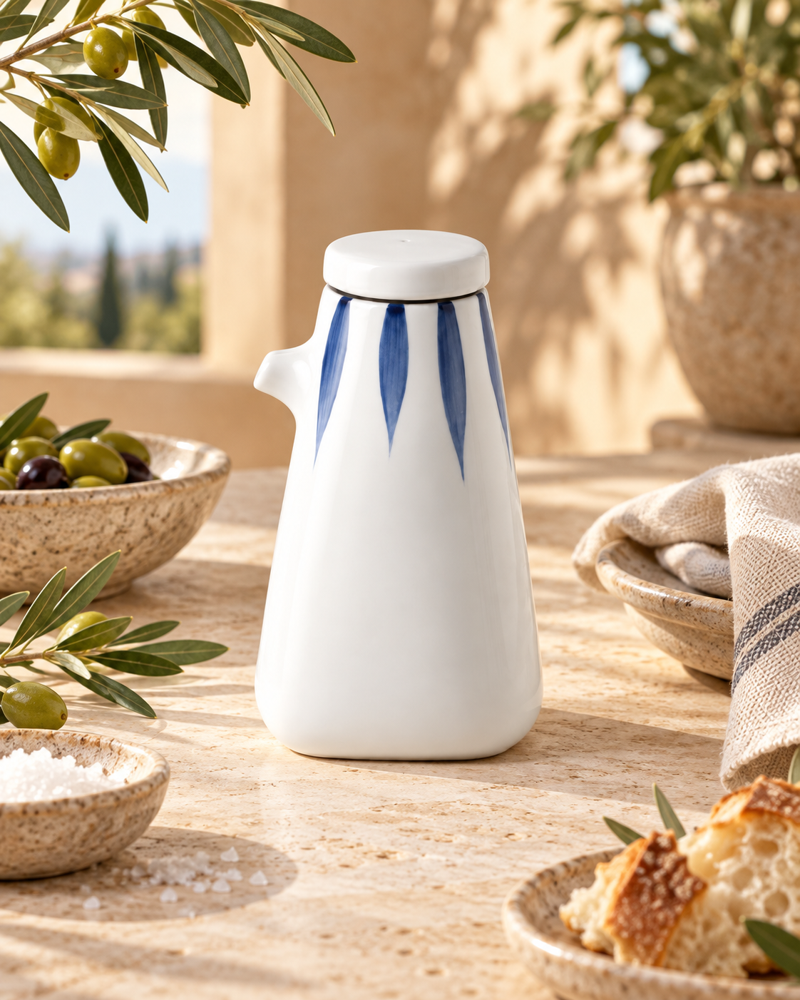 Hand-Painted Ceramic Seasoning Bottle