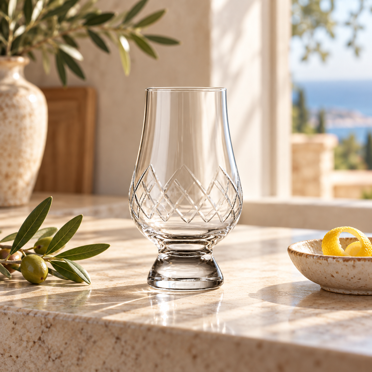 Lattice Crystal Tasting Glass