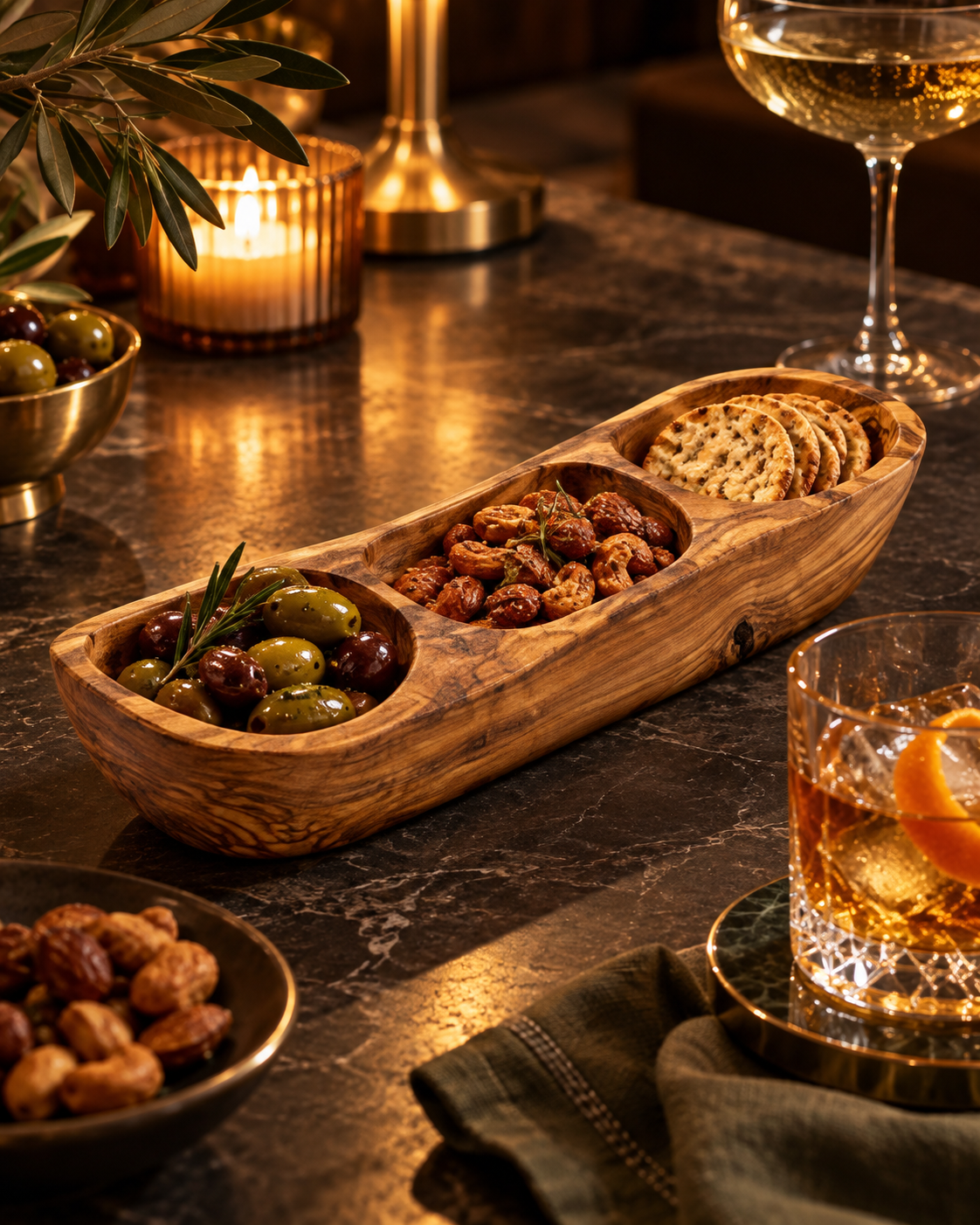Dexter Olive Wood Serving Tray