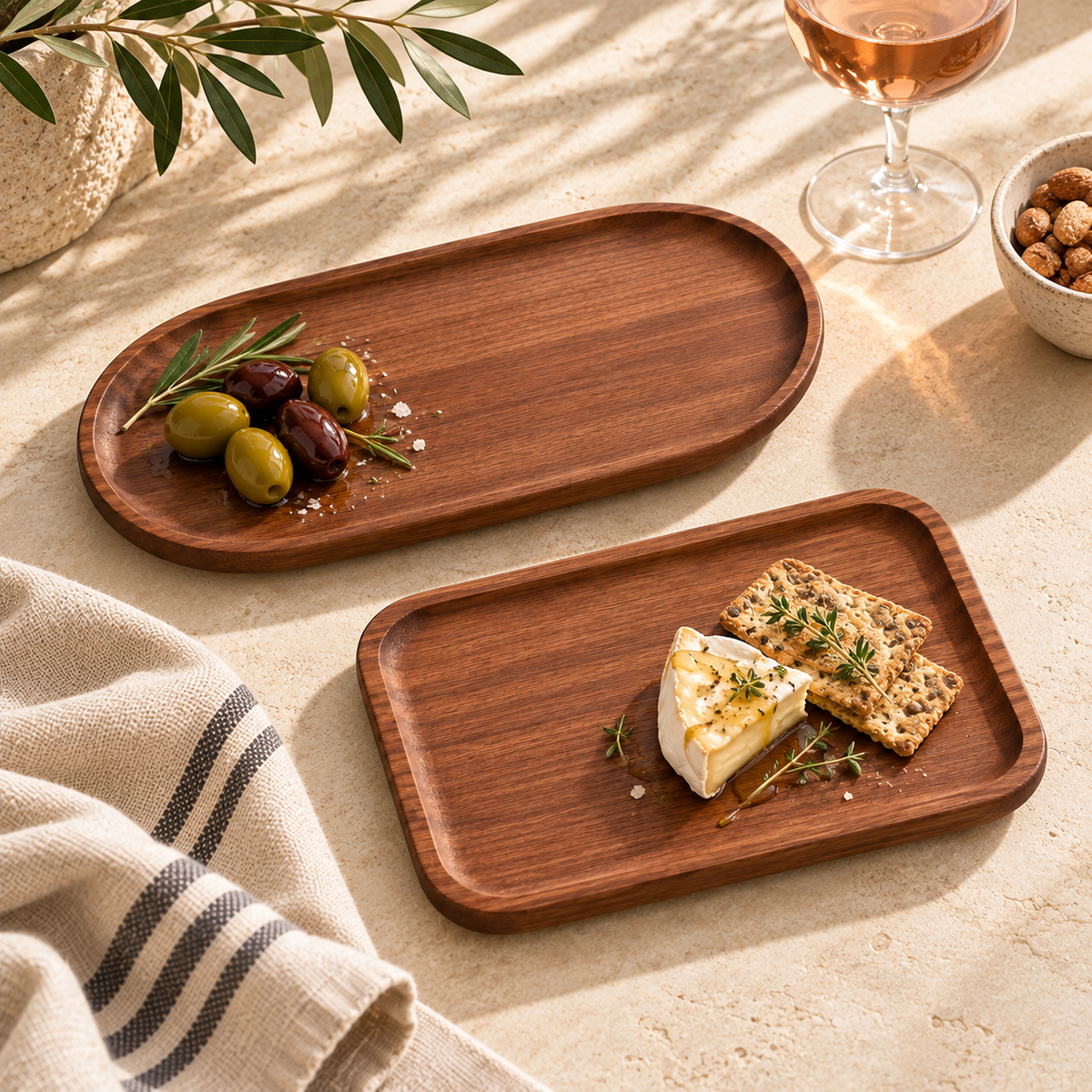 Madrona Walnut Serving Plates