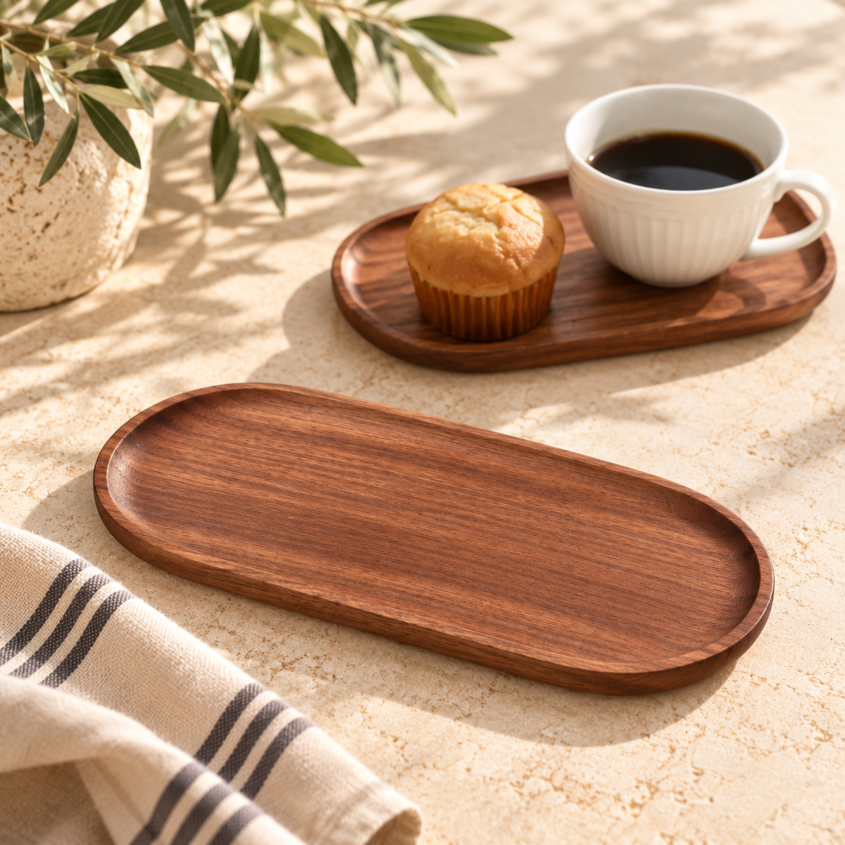 Madrona Walnut Serving Plates