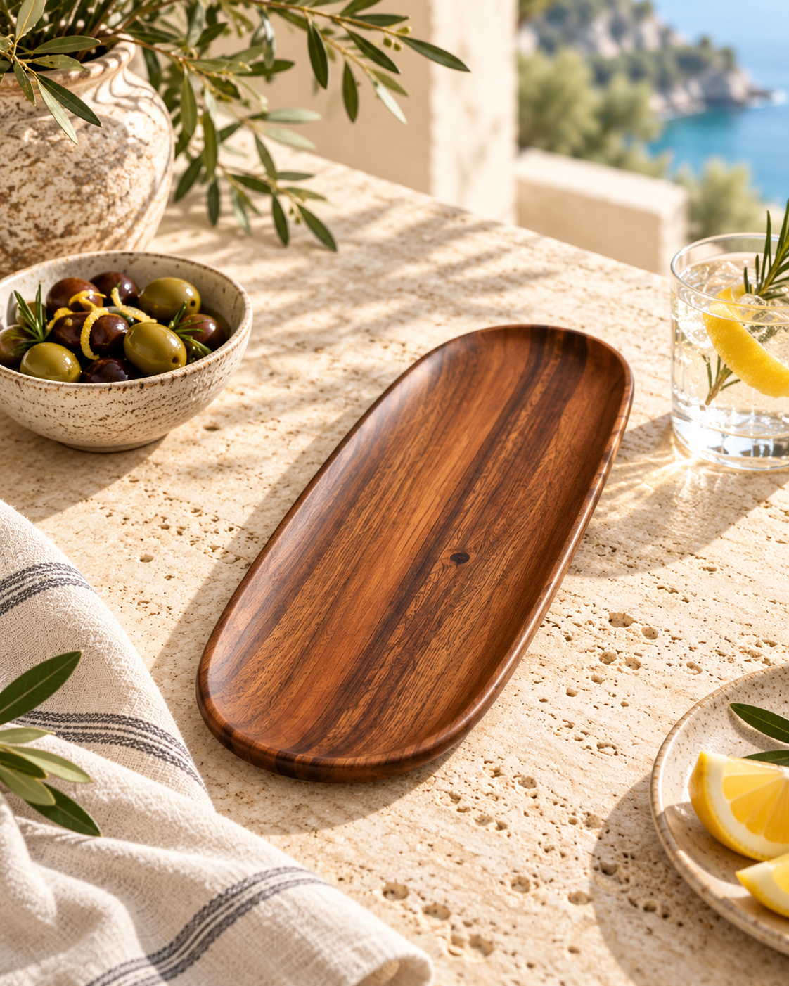 Matera Black Walnut Serving Trays