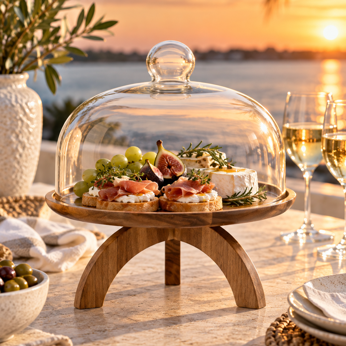 Sanibel Acacia Serving Cloche