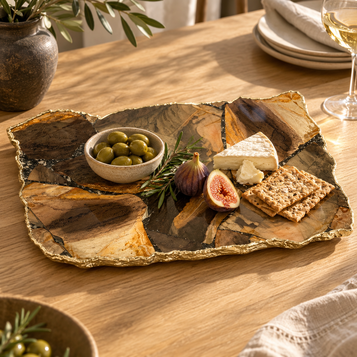 Siena Agate Platter