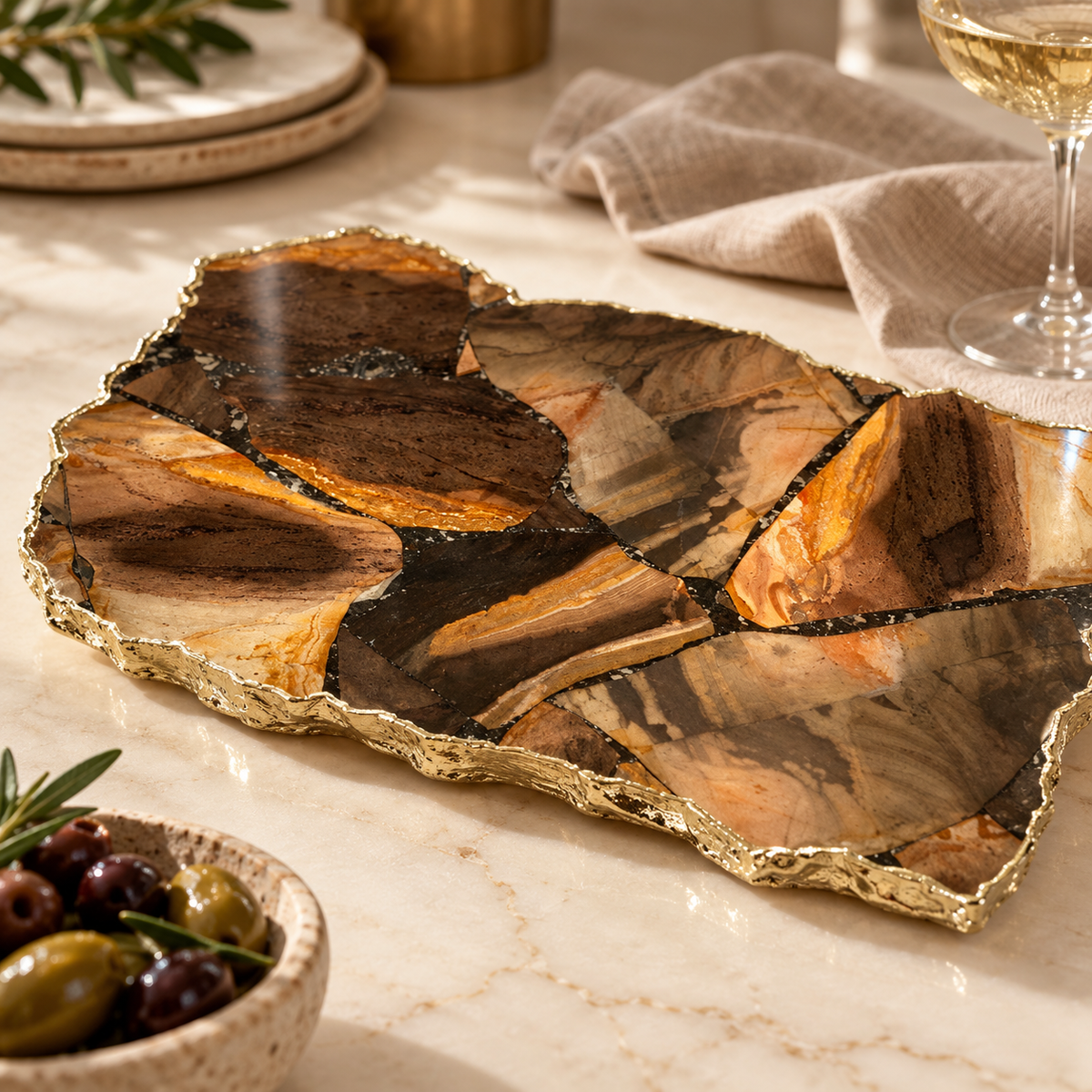Siena Agate Platter