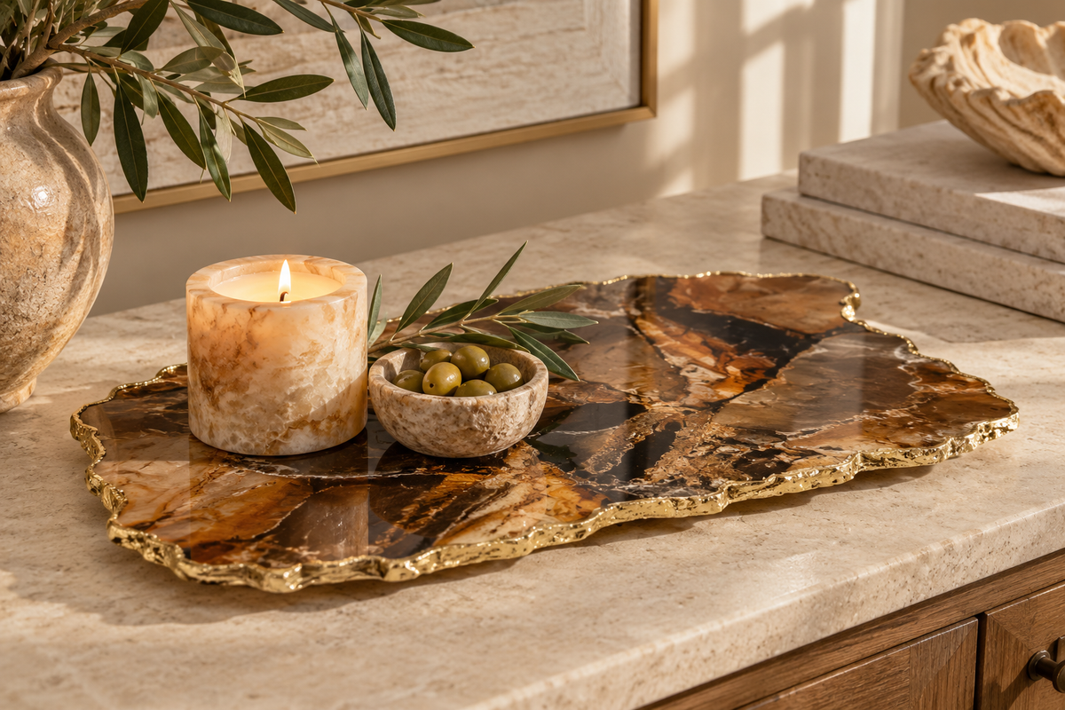 Siena Agate Platter