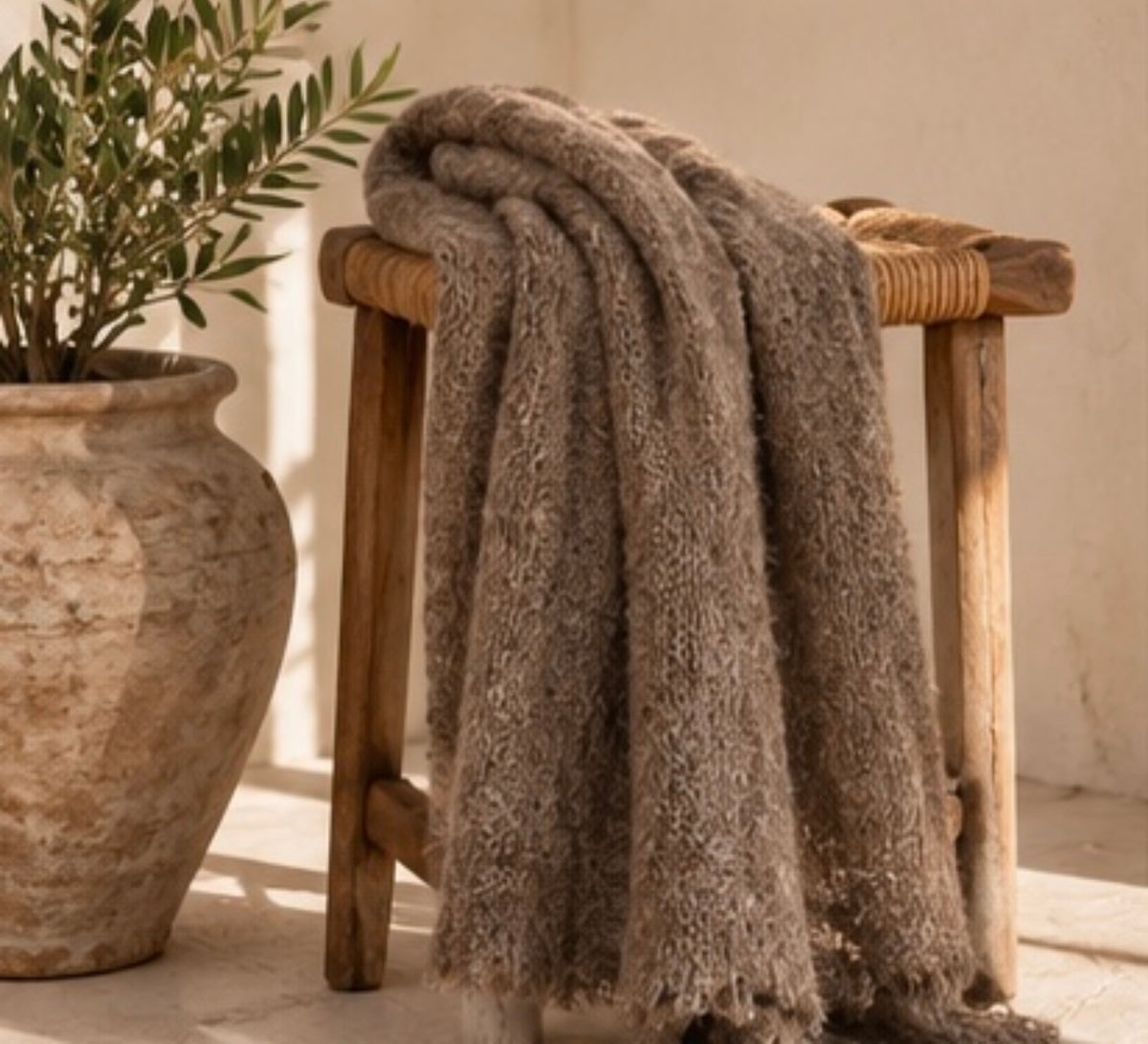 Maras Alpaca Scarf - Mushroom