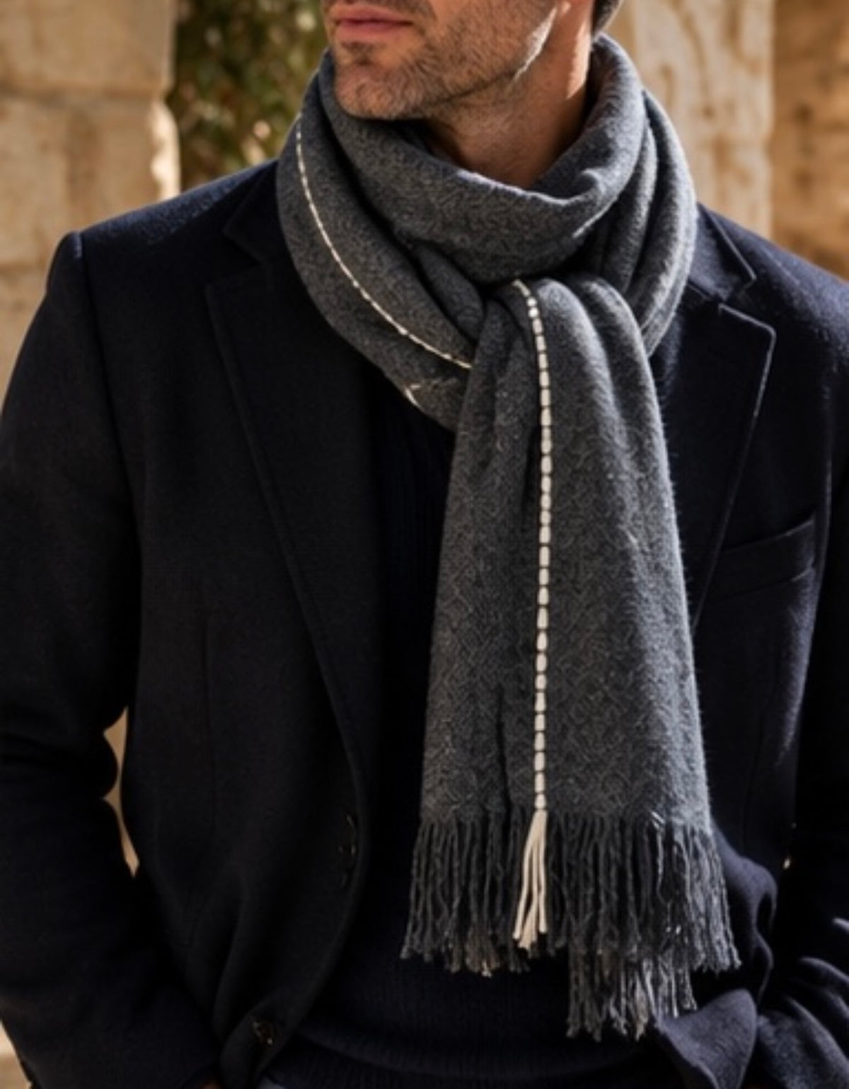 Aoata Charcoal Alpaca Scarf