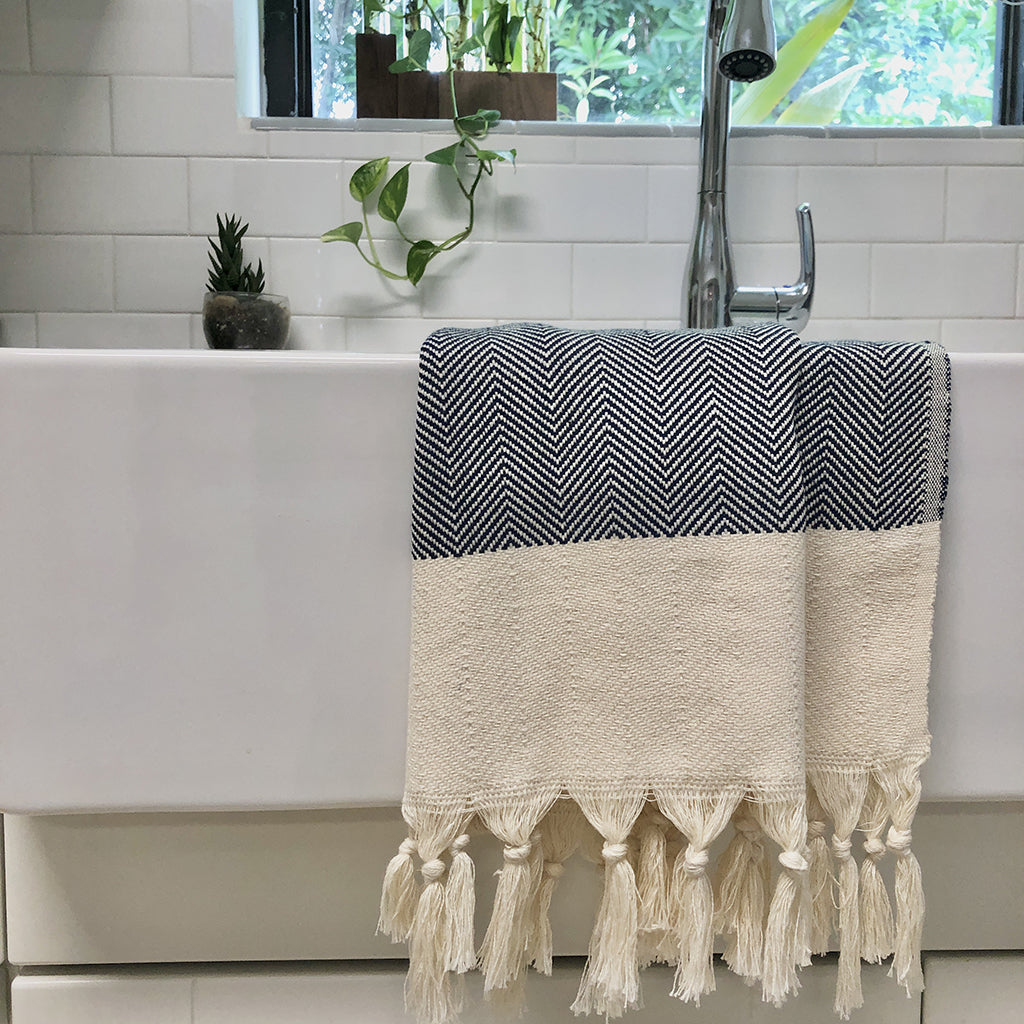 Aegean Herringbone Hand Towel