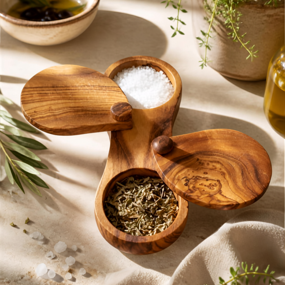 Matteo Olive Wood Spice Cellar