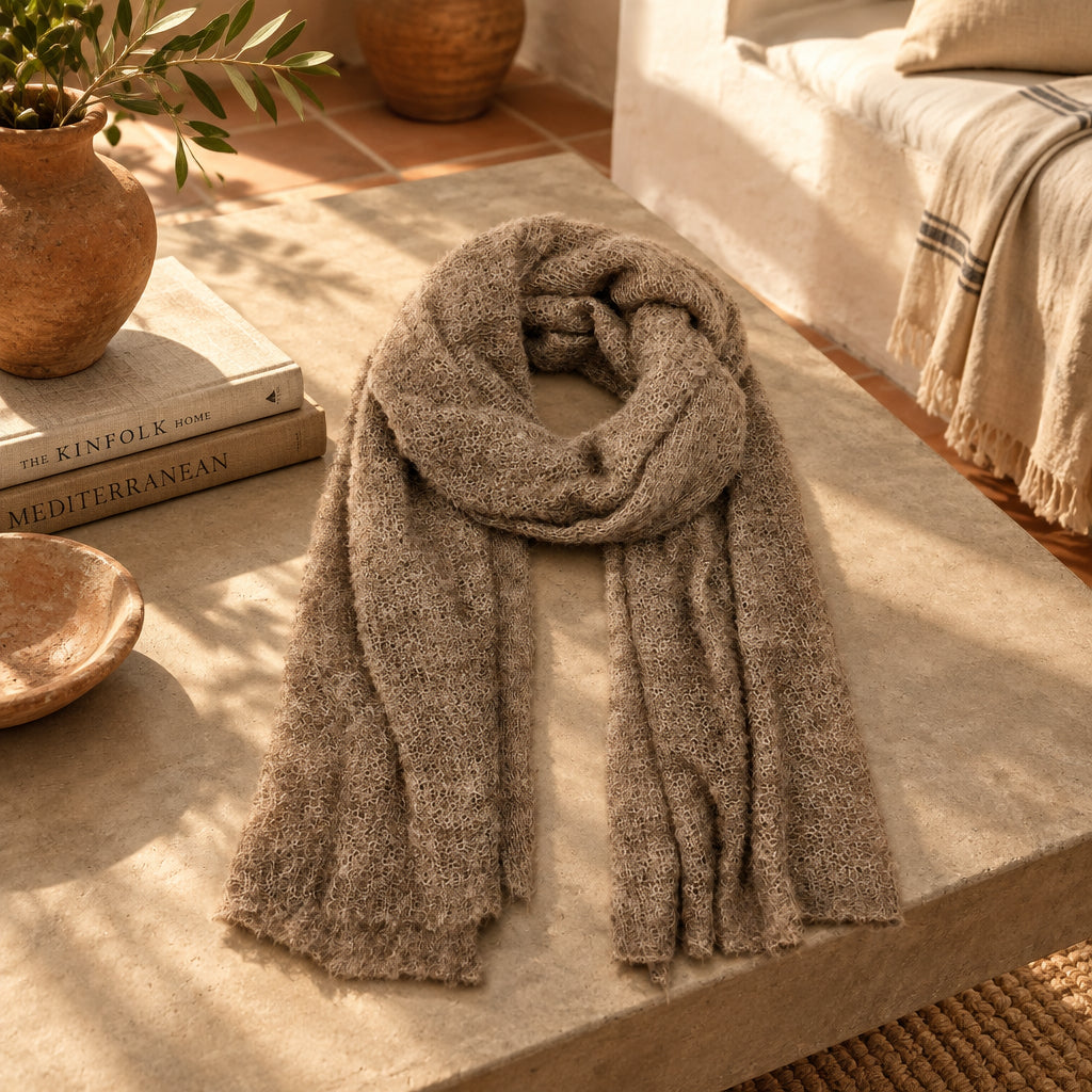 Maras Alpaca Scarf - Mushroom