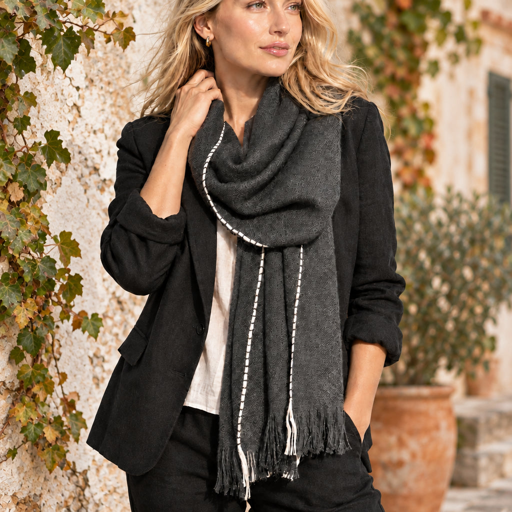 Aoata Charcoal Alpaca Scarf